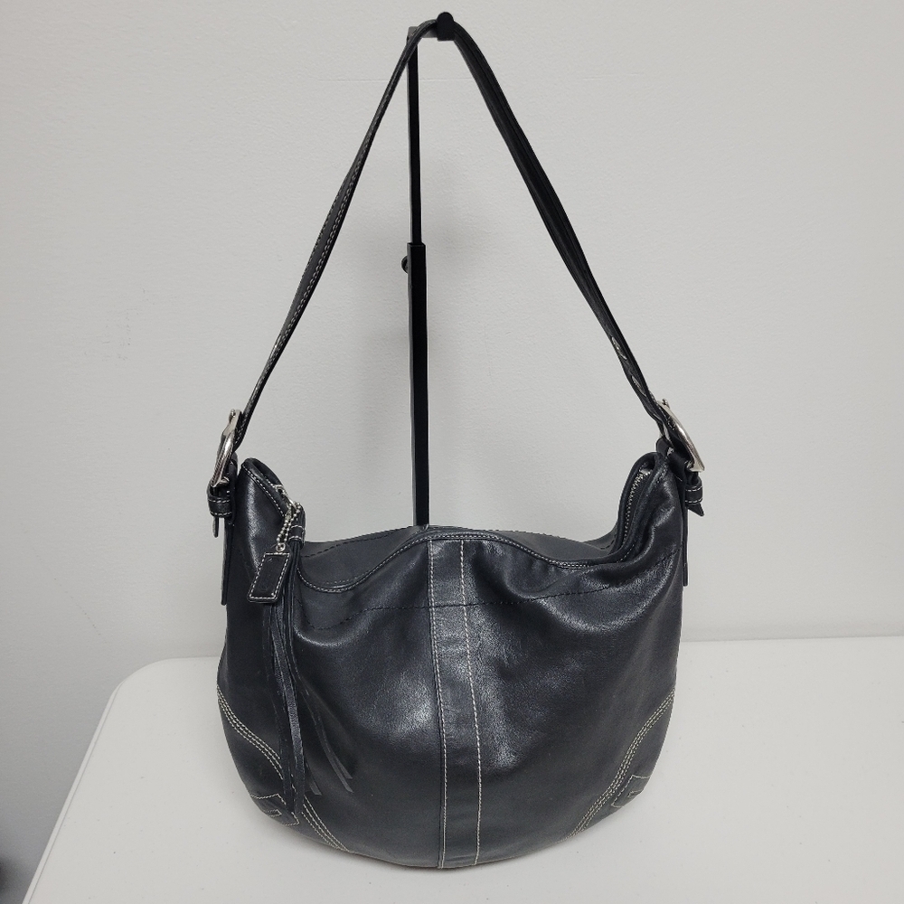 EUC Vintage Coach Soho Hobo #F08A03 Leather Shoulder Satchel Bag.